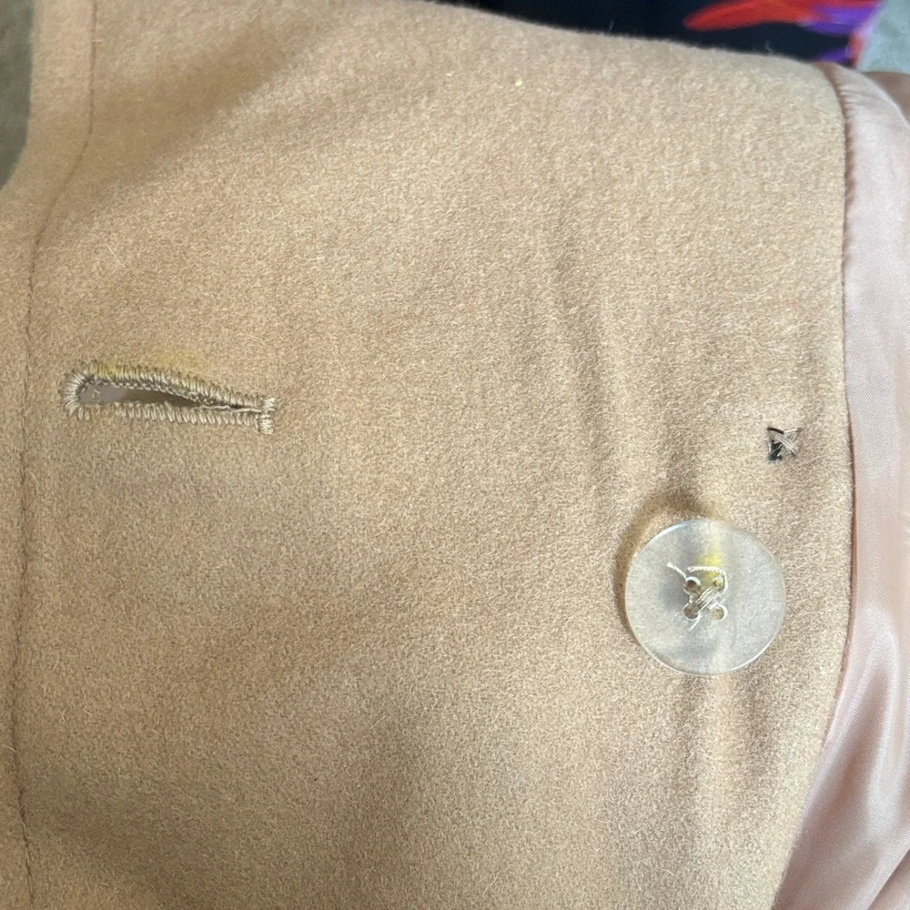 NWT Anne Klein Women's Camel  Double-Breasted wool  Pea Coat Sz XL - Picture 11 of 13